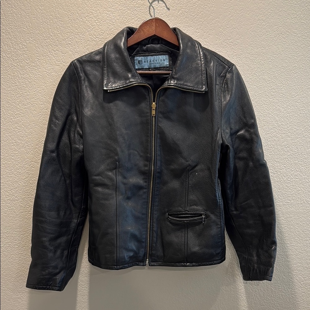 Black Reaction Keneth Cole Leather Jacket
